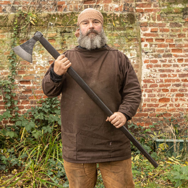 Damascus Bladed Dane Axe ref019 Owen Bush Bushfire