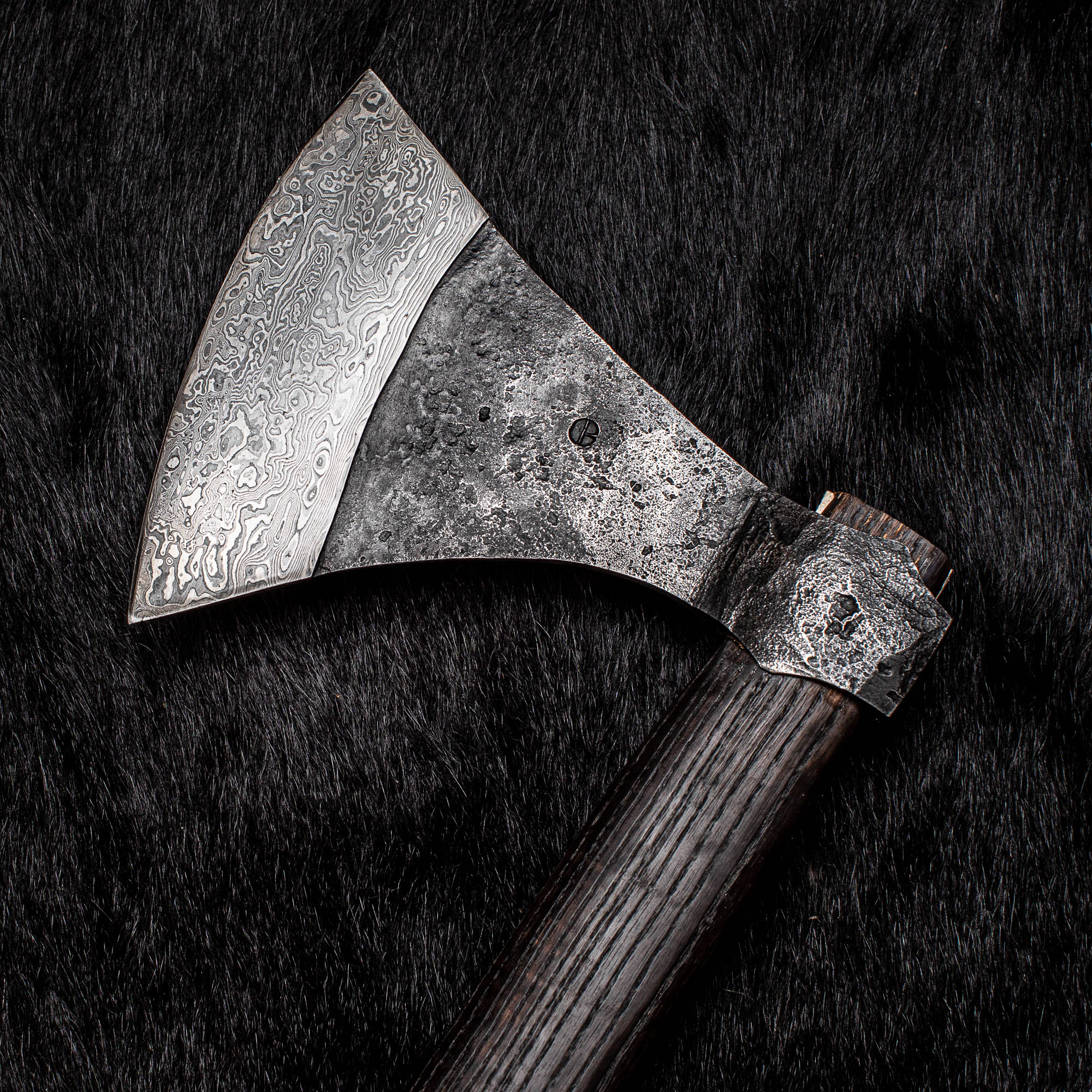 Damascus Bladed Dane Axe ref019 Owen Bush Bushfire