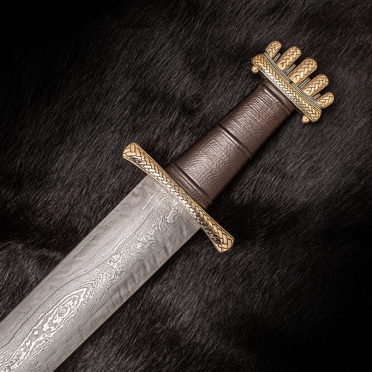 Damascus steel Viking sword - Image 2